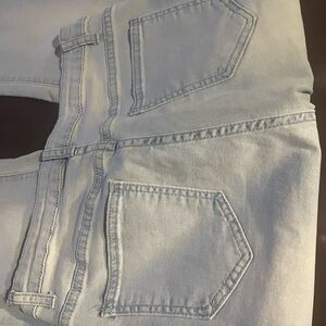 SHEIN Blue Flare Wide Leg Jeans
